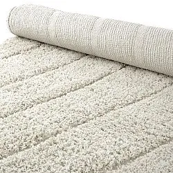 Pyöreä matot - Farley Natural Cotton Shaggy (luonnonvalkoinen)