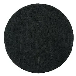 Pyöreä matot - Farley Natural Cotton Shaggy (musta)