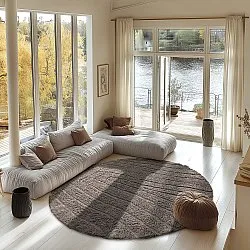 Pyöreä matot - Farley Natural Cotton Shaggy (taupe)