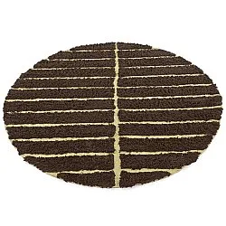 Pyöreät matot - Ikara Natural Cotton Shaggy (ruskea)