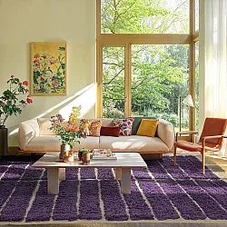 Ryijymatot - Ikara Natural Cotton Shaggy (violetti)