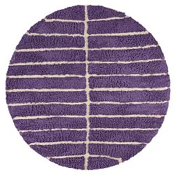 Pyöreät matot - Ikara Natural Cotton Shaggy (violetti)