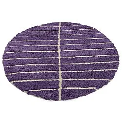 Pyöreät matot - Ikara Natural Cotton Shaggy (violetti)
