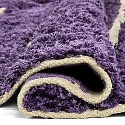 Pyöreät matot - Ikara Natural Cotton Shaggy (violetti)