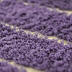 Pyöreät matot - Ikara Natural Cotton Shaggy (violetti)