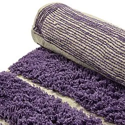 Pyöreät matot - Ikara Natural Cotton Shaggy (violetti)