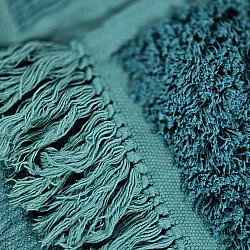 Ryijymatot - Ikara Natural Cotton Shaggy (turkoosi)