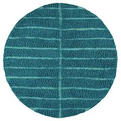 Pyöreät matot - Ikara Natural Cotton Shaggy (turkoosi)