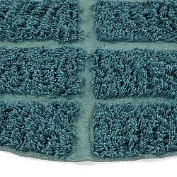 Pyöreät matot - Ikara Natural Cotton Shaggy (turkoosi)