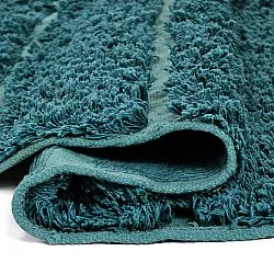 Pyöreät matot - Ikara Natural Cotton Shaggy (turkoosi)