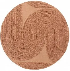 Pyöreä matot - Jovie Natural Cotton Shaggy (terrakotta)