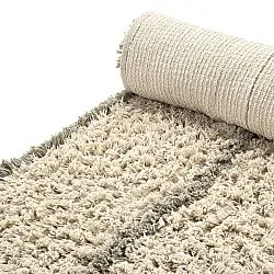 Ryijymatot - Kairi Natural Cotton Shaggy (beige/tape)