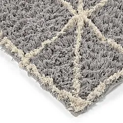 Ryijymatot - Kairi Natural Cotton Shaggy (harmaa/beige)