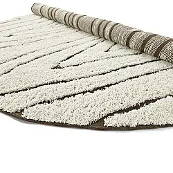 Pyöreä matot - Kindon Natural Cotton Shaggy (luonnonvalkoinen/ruskea)