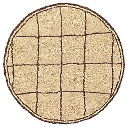 Pyöreät matot - Lana Natural Cotton Shaggy (beige/ruskea)
