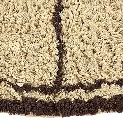 Pyöreät matot - Lana Natural Cotton Shaggy (beige/ruskea)