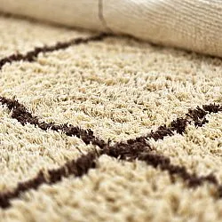 Pyöreät matot - Lana Natural Cotton Shaggy (beige/ruskea)