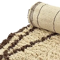 Pyöreät matot - Lana Natural Cotton Shaggy (beige/ruskea)
