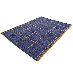 Ryijymatot - Lana Natural Cotton Shaggy (sininen/keltainen)