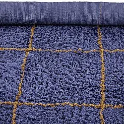 Ryijymatot - Lana Natural Cotton Shaggy (sininen/keltainen)