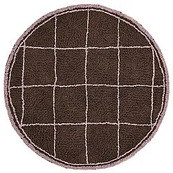 Pyöreät matot - Lana Natural Cotton Shaggy (ruskea)