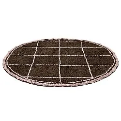 Pyöreät matot - Lana Natural Cotton Shaggy (ruskea)