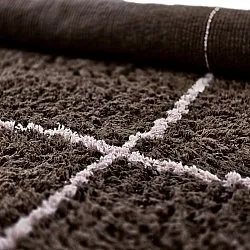 Pyöreät matot - Lana Natural Cotton Shaggy (ruskea)