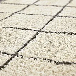 Ryijymatot - Lana Natural Cotton Shaggy (kerma/tummanharmaa)