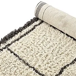 Ryijymatot - Lana Natural Cotton Shaggy (kerma/tummanharmaa)