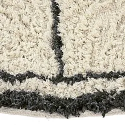 Pyöreät matot - Lana Natural Cotton Shaggy (kerma/tummanharmaa)