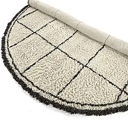 Pyöreät matot - Lana Natural Cotton Shaggy (kerma/tummanharmaa)