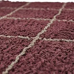 Ryijymatot - Lana Natural Cotton Shaggy (taupe/punainen)