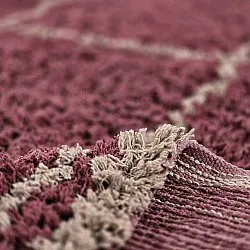 Ryijymatot - Lana Natural Cotton Shaggy (taupe/punainen)