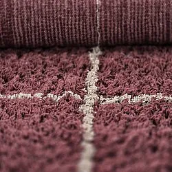 Ryijymatot - Lana Natural Cotton Shaggy (taupe/punainen)