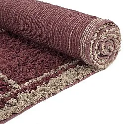Ryijymatot - Lana Natural Cotton Shaggy (taupe/punainen)