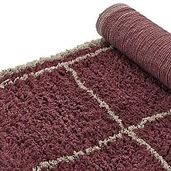 Ryijymatot - Lana Natural Cotton Shaggy (taupe/punainen)