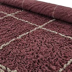 Pyöreät matot - Lana Natural Cotton Shaggy (taupe/punainen)
