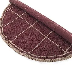 Pyöreät matot - Lana Natural Cotton Shaggy (taupe/punainen)