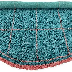 Pyöreät matot - Lana Natural Cotton Shaggy (turkoosi/vaaleanpunainen)