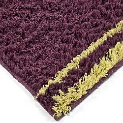 Ryijymatot - Lana Natural Cotton Shaggy (viininpunainen/keltainen)