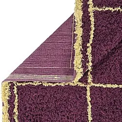 Ryijymatot - Lana Natural Cotton Shaggy (viininpunainen/keltainen)