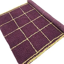 Ryijymatot - Lana Natural Cotton Shaggy (viininpunainen/keltainen)