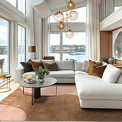 Wilton-matto - Lazio (beige/vaaleanpunainen)