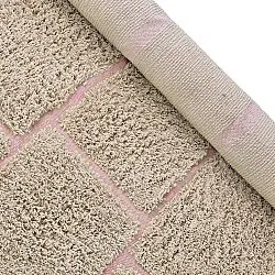 Ryijymatot - Lindley Natural Cotton Shaggy (beige/pinkki)