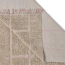Ryijymatot - Lindley Natural Cotton Shaggy (beige/pinkki)