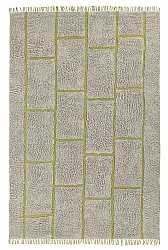 Ryijymatot - Lindley Natural Cotton Shaggy (greige/vihreä)
