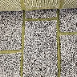 Ryijymatot - Lindley Natural Cotton Shaggy (greige/vihreä)