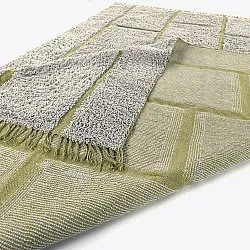 Ryijymatot - Lindley Natural Cotton Shaggy (greige/vihreä)