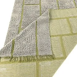 Ryijymatot - Lindley Natural Cotton Shaggy (greige/vihreä)