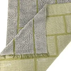Ryijymatot - Lindley Natural Cotton Shaggy (greige/vihreä)
